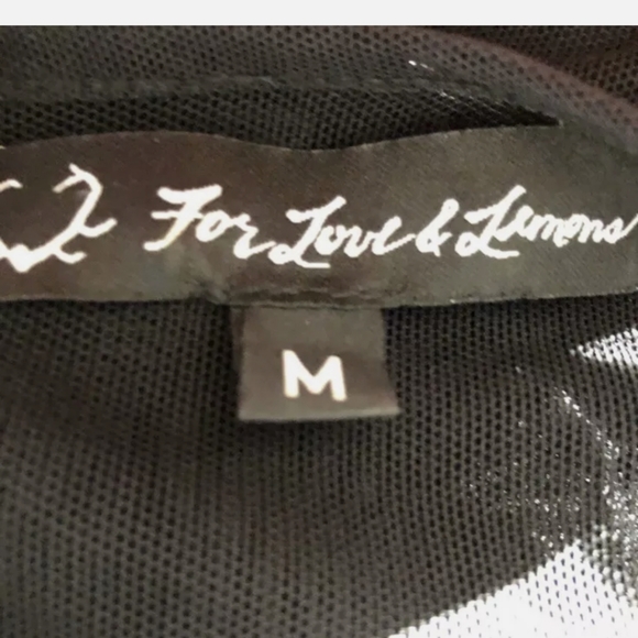 🥳HP🥳For Love and Lemon Black Lulu Mesh Dress M - Picture 7 of 8